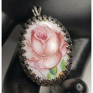 Pendant Flower Sterling Silver Vintage